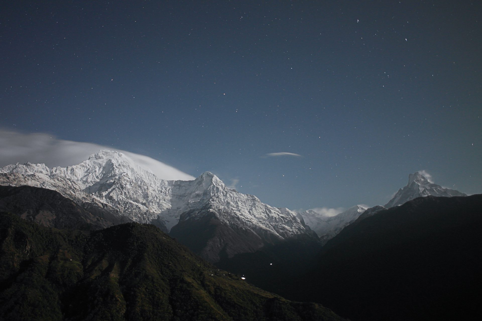 A view of the mountains from above.
